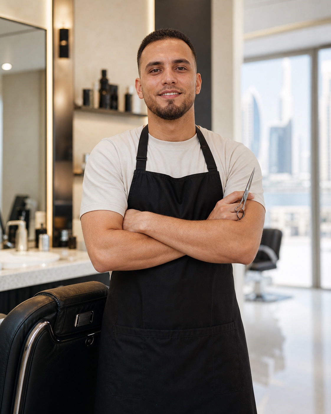 District barber chair profile for classic cuts